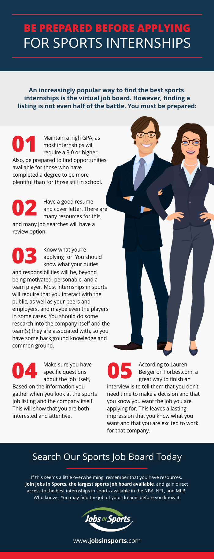 how to apply for a sports internship infographic