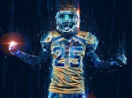 nfl digital media jobs screen with digitized football player