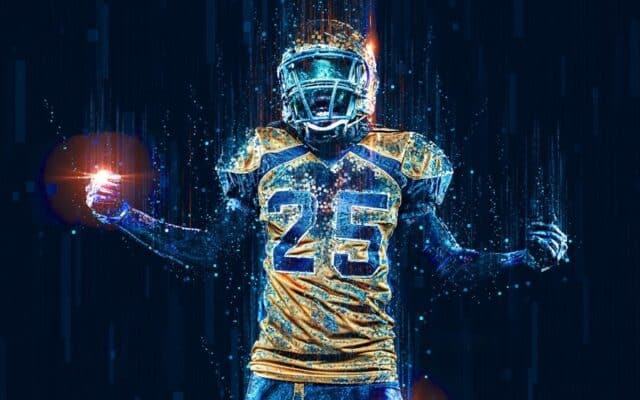 nfl digital media jobs screen with digitized football player