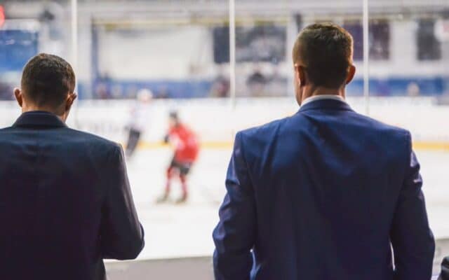 nhl scout watching NHL game